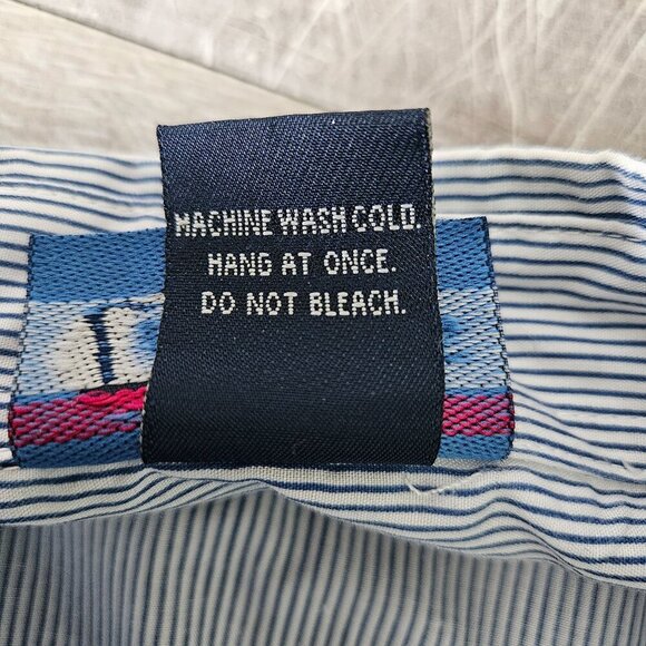 Michigan Wolverines Button Shirt Size 1X Las Olas Stripe Rhinestone NCAA Vtg 90s - Picture 7 of 16